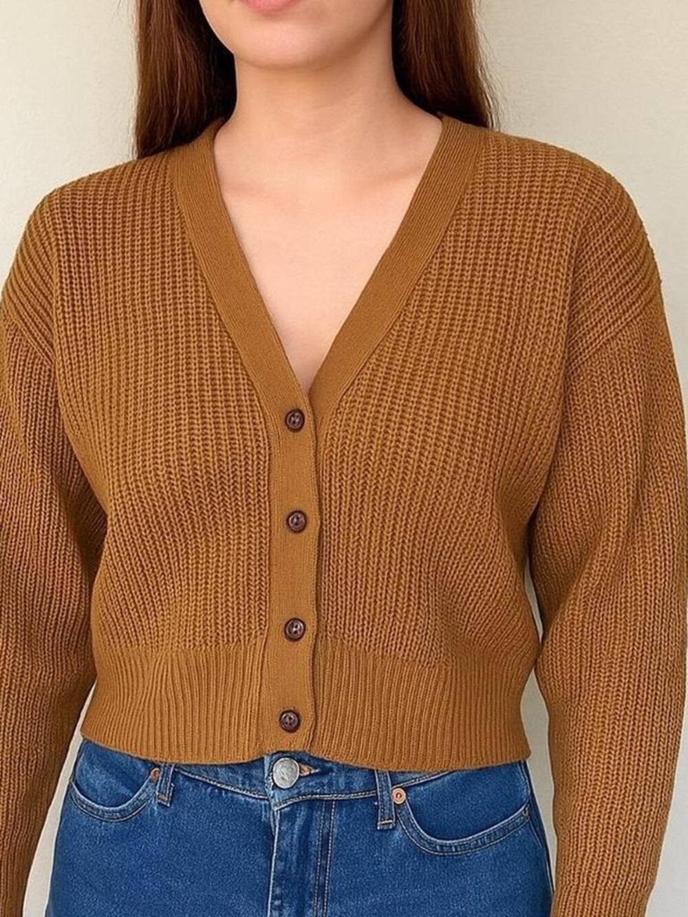 **Moving Sale** H&M Divided V-Neck Button Down Crop Cardigan Sz M